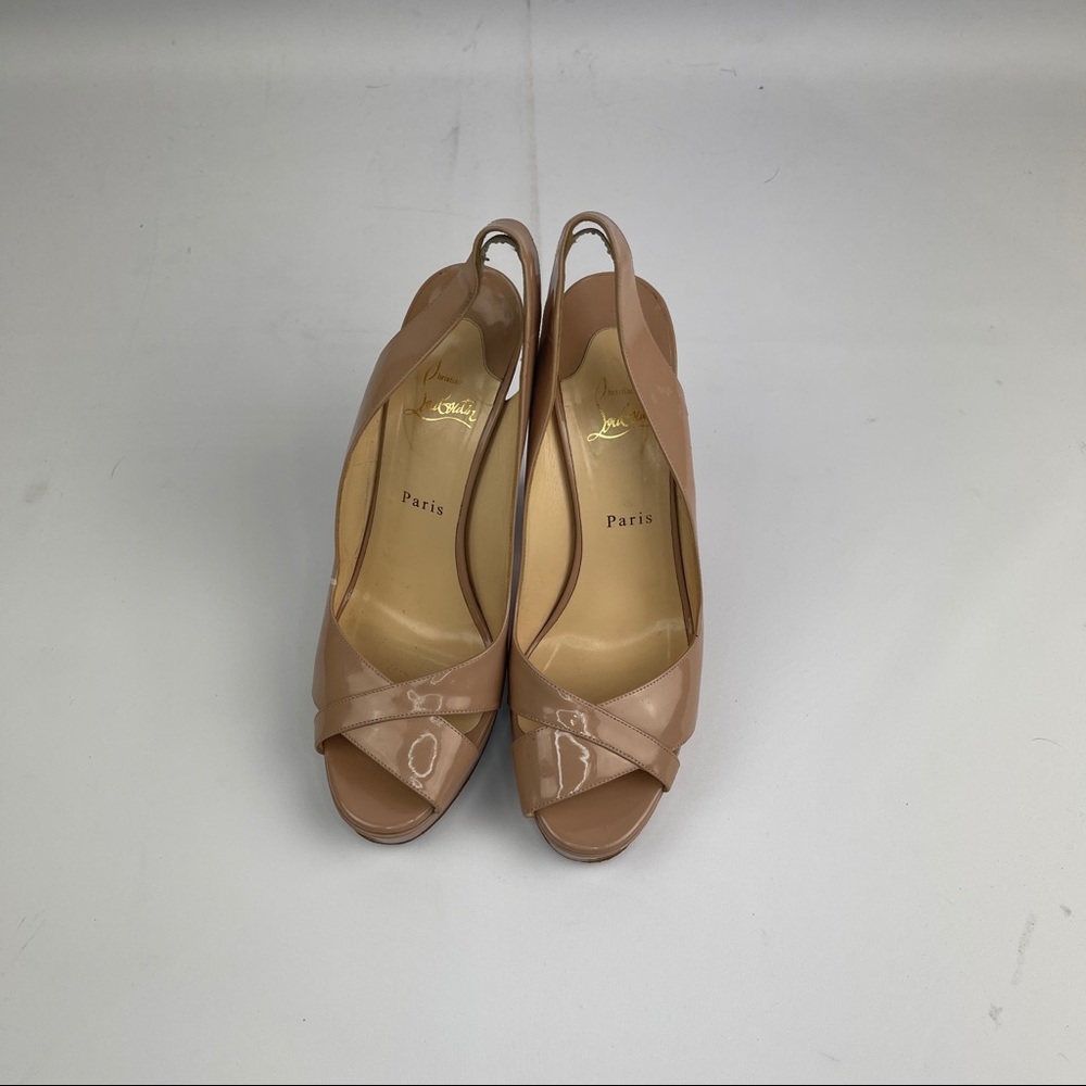 Christian Louboutin Beige Platforms, Size - 10.5